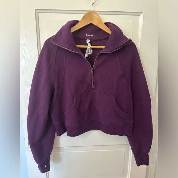 Tops - 🦄 Lululemon Scuba Oversized Half Zip Funnel Neck Dramatic Magenta XS/S 💜